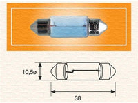 Bec auto Magneti Marelli 12V 10W SV8.5-8 11x35mm , bec sofit Festoon, 1 buc.