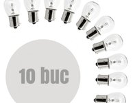 Bec auto P21W - BA15s 12V 21W - set de 10 - CARGUARD