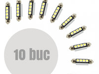 Bec auto Sofit SV8.5 LED Canbus SMD 39mm 12V 3W, set 10 buc.