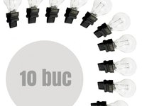 Bec auto W3x16d 12V 21W, set 10 buc