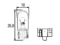 Bec auto W5W MAGNETI MARELLI 24V, T10 5W, W2.1x9.5d, 10 buc la cutie