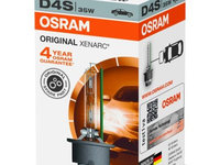 Bec auto Xenon D4S pentru far OSRAM, 12/24V, 35W, 3200 lm, culoare temperatura 4300K, P32d-5, 1 buc.