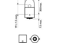 Bec Auxiliar R10w 12v Set 10 Buc Philips 12814CP