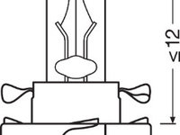 Bec Bord Bx8.4d Soclu Bej 12v 1.5w Set 10 Buc Osram Ams-osram 2452MFX6