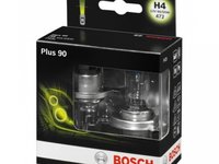 Bec Bosch H4 P43T 12V 60/55W Plus 90 Set 2 Buc 1 987 301 074