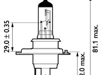 BEC CAMION 24V H4 75/70W MASTER DUTY PHILIPS 13342MDC1 PHILIPS