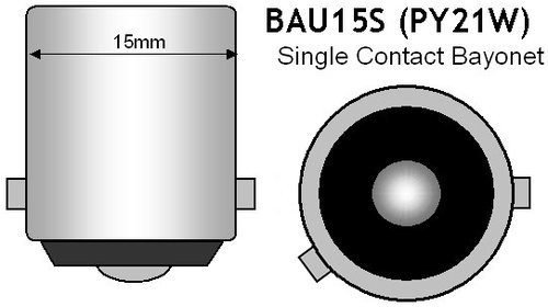 Bec cireasa 3W COB BAU15S lumina alba 12V ( Tip nou ASIMETRIC ) AL-010916-6