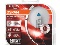 Bec Cu Halogen Osram H1 12v 55w P14,5s Night Breaker Nelimitat /2 Buc/ Amio O-64150NL-HCB