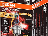 Bec Cu Halogen Osram H4 12v 60/55w P43t Night Breaker 200 /1 Buc Amio O-64193NB200