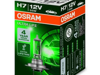 Bec cutie 1buc H7 12V 55W PX26D viata de pina la 4 ori mai lunga Ultra Life DS DS 3 DS 4 DS 5 DS 7 IVECO DAILY IV DAILY LINE DAILY TOURYS DAILY V DAILY VI MASSIF 06.89- OSRAM OSR64210 ULT-