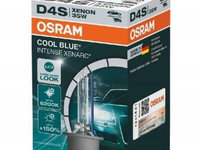 Bec D4S OSRAM 66440CBN 12/24V, 35W, COOL BLUE INTENSE (NextGen), cu pana 150% mai multa lumina, P32d-5, Omologare: ECE, pana la 3000 h, Fascicul luminos [lm]:3200, Culoare temperatura [K]:6200,