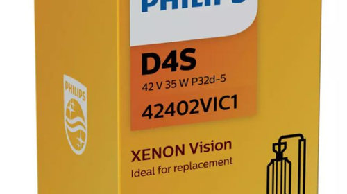 Bec D4S PHILIPS 99ZS164P, 12/24V, 35W, Xenon Vision, P32d-5, ECE, 1 buc.
