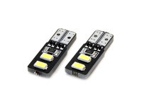Bec de pozitie tip LED Canbus, T10 W2.1x9.5 W5W, 12V 2W, 4 SMD 5730 , culoare alb , AMIO, set 2 buc