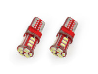 Bec de pozitie tip LED , T10 W2.1x9.5 W5W, 12V , 21 SMD 3014 , culoare alb , AMIO, set 2 buc