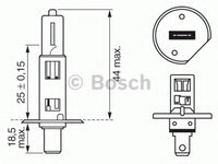 Bec far faza lunga 1 987 302 015 BOSCH pentru Opel Corsa Bmw Seria 3 Ford C-max Alfa romeo Gtv Ford Grand Alfa romeo Alfasud Alfa romeo 155 Alfa romeo 164 Alfa romeo 168 Bmw Seria 5