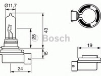 Bec far faza lunga 1 987 302 082 BOSCH pentru Mazda 6 Mercedes-benz S-class Volvo Xc60 Volvo C30 Volvo C70 Volvo S80 Volvo S40 Volvo Xc70 Audi Allroad Audi A4 Vw Touareg Mazda Rx