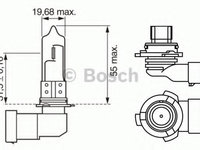 Bec far faza lunga 1 987 302 153 BOSCH pentru Mitsubishi Outlander Seat Alhambra Seat Ibiza Seat Leon Vw Eurovan Vw Kombi Vw Transporter Vw Touran Mitsubishi Galant Mitsubishi Lancer Mitsubishi 3000 Bmw Seria 3 Toyota Celica Nissan Mistral Nissan Ter