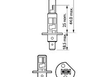 Bec far faza lunga 12258VPS2 PHILIPS pentru Opel Corsa Bmw Seria 3 Ford C-max Alfa romeo Gtv Ford Grand Alfa romeo Alfasud Alfa romeo 155 Alfa romeo 164 Alfa romeo 168 Alfa romeo Alfetta Bmw Seria 5