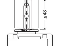 Bec far faza lunga 66540 OSRAM pentru Audi A6