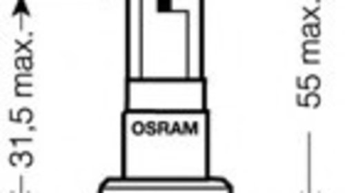 Bec far faza lunga 9005 OSRAM pentru Mitsubis
