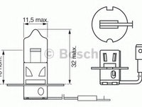 Bec, far faza lunga AUDI A2 (8Z0) (2000 - 2005) BOSCH 1 987 302 031