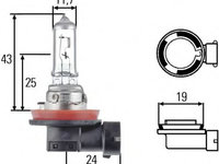 Bec, far faza lunga AUDI A4 (8EC, B7) (2004 - 2008) HELLA 8GH 008 358-121 piesa NOUA