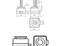 Bec, far faza lunga AUDI A4 (8EC, B7) (2004 - 2008) PHILIPS 85415VIS1