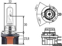 Bec far faza lunga AUDI A6 4F2 C6 HELLA 8GJ 168 119-001