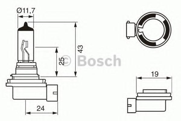 Bec, far faza lunga DACIA LOGAN MCV (KS_) (2007 - 2016) Bosch 1 987 302 084
