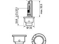 Bec, far faza lunga FIAT STILO Multi Wagon (192) (2003 - 2008) PHILIPS 85126SYC1