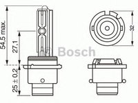 Bec, far faza lunga FORD FOCUS limuzina (DFW) (1999 - 2007) Bosch 1 987 302 904