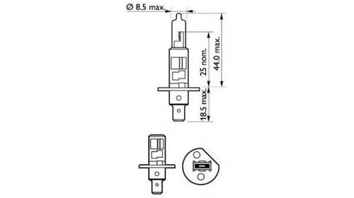 Bec far faza lunga h1 Opel OMEGA A (16_, 17_, 19_) 1986-1994 #2 12258LLECOC1