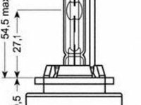 Bec, far faza lunga MERCEDES-BENZ G-CLASS (W463), CHEVROLET CORVETTE, MERCEDES-BENZ G-CLASS Cabrio (W463) - OSRAM 66140