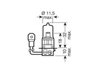 Bec far faza lunga Toyota COROLLA hatchback (_E11_) 1997-2002 #3 6415101B