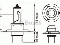 Bec, far faza lunga VOLVO S80 I (TS, XY) (1998 - 2006) Bosch 1 987 302 075