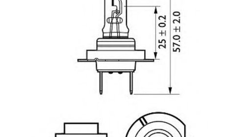 Bec, far faza lunga VW AMAROK (2H_, S1B) (2010 - 2020) PHILIPS 12972PRC1