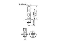 Bec far h1 55w 12v vision (blister) philips UNIVERSAL Universal #6 12258PRB1