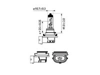 Bec far h11 12v 55w vision (blister) philips UNIVERSAL Universal #6 12362PRB1