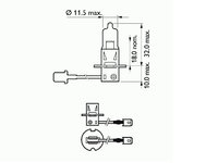 BEC FAR H3 12V 55W PK22s WHITE SCT 202020 SCT