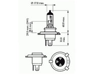 BEC FAR H4 12V 60/55W P43T BASIC SCT 202792 SCT