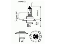 BEC FAR H4 12V 60/55W P43T BASIC SCT