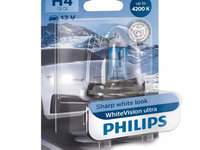 BEC FAR H4 60/55W 12V WHITE VISION ULTRA (blister) PHILIPS