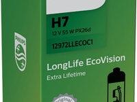 BEC FAR H7 55W 12V LONGER LIFE ECOVISION (cutie) PHILIPS