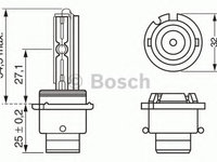 Bec far principal 1 987 302 903 BOSCH pentru Mitsubishi Outlander Mercedes-benz S-class Mercedes-benz Cl-class Mercedes-benz C-class Mercedes-benz E-class Nissan Maxima Volvo S40 Mercedes-benz M-class Mercedes-benz Clk Nissan Dualis Nissan Qashqai