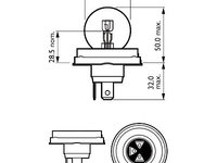 Bec Far R2 12v 45/40w Vision (cutie) Philips 12620C1