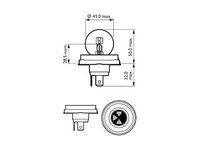 Bec far r2 12v 45/40w vision (cutie) philips UNIVERSAL Universal #6 12620C1