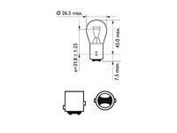 Bec frana p21/5w 12v set 10 buc philips UNIVERSAL Universal #6 12499CP