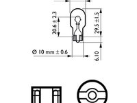 Bec frana w16w 12v set 10 buc philips 78213