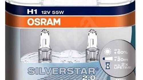 Bec H1 12V 55W P14,5s OSRAM SILVERSTAR 2.0 Du