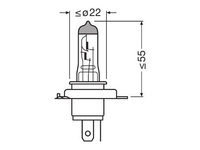 Bec h4 12v 55w coolblue intens